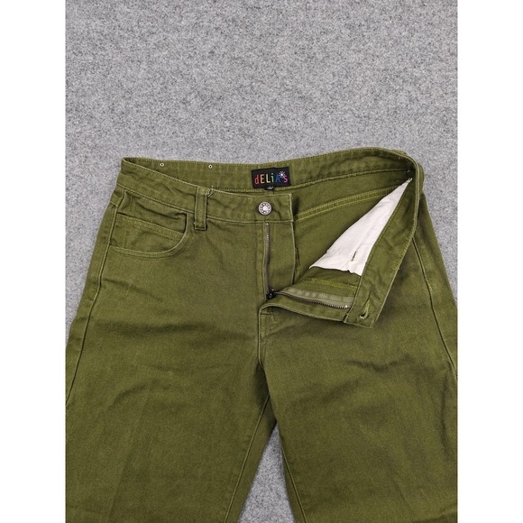 Delias Pants Teens Medium Green Carpenter Cotton Twill Straight Leg Casual - Picture 2 of 10